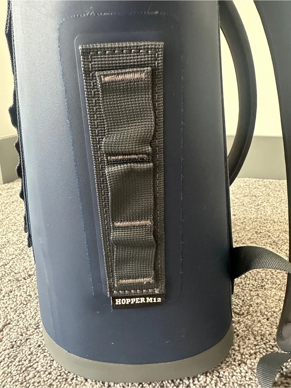 Yeti M12 Navy and Gray Roll-Top Soft Cooler Backpack